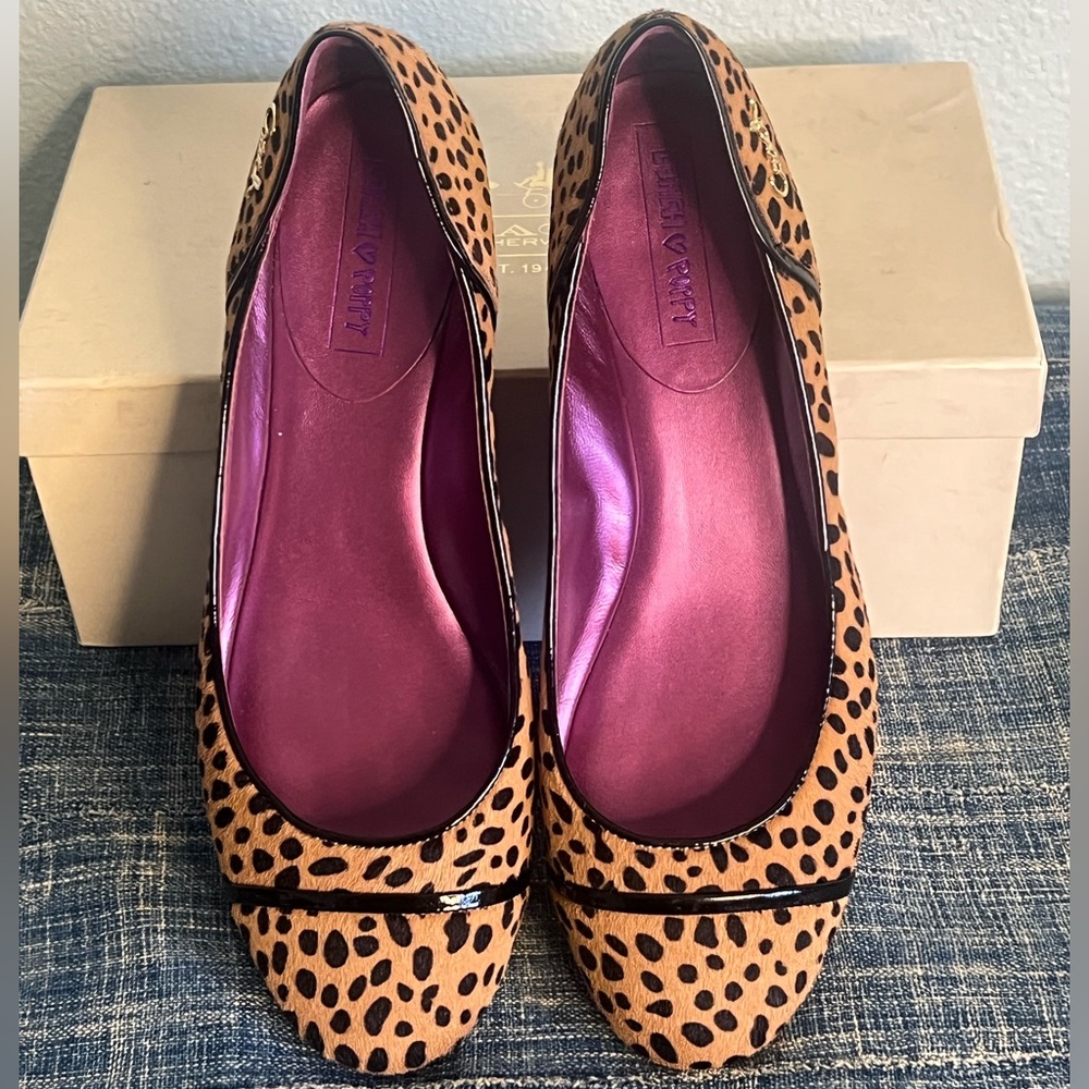 Y2K Coach Poppy Leopard Pony Hair Ballet Flats | Size 8 | w/ Box